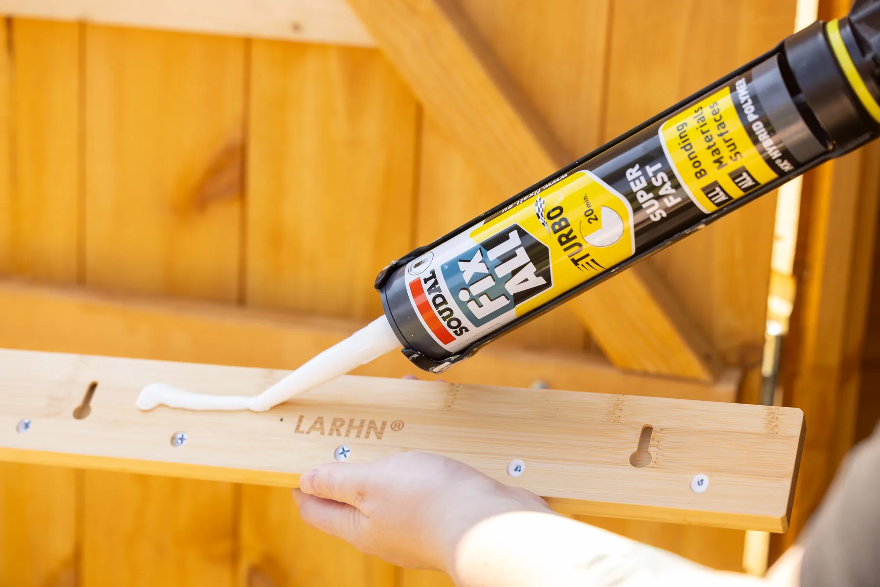 Applying Fix All Turbo to timber during an assembly job