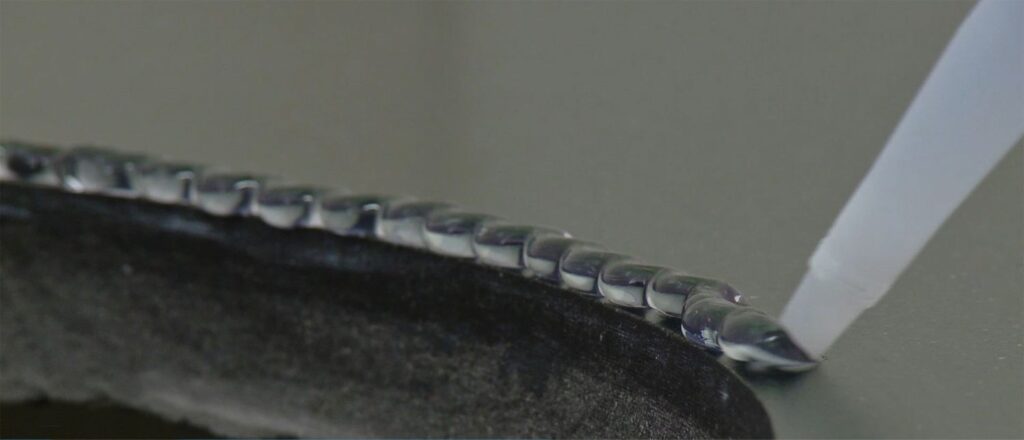 Clear bond line made with Fix All Crystal