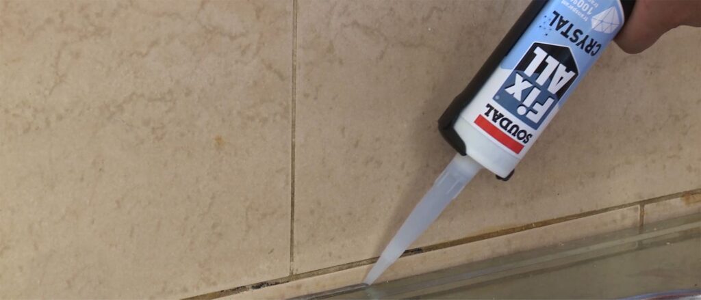 Applying Fix All Crystal as a clear sealant