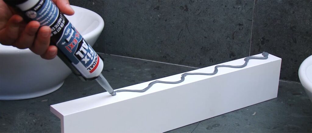 Applying Fix All Flexi around a sanitary fitting