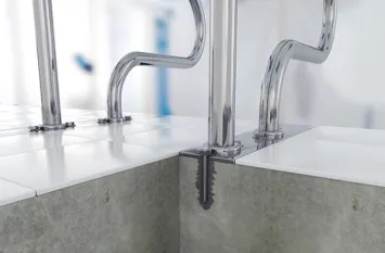 Chemical anchoring for a metal railing